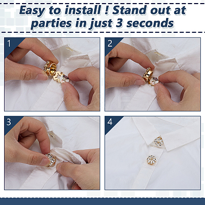 4Pcs 1-Hole Alloy & Glass Buttons FIND-FG0004-59G-1