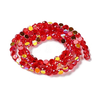 Transparent Electroplate Glass Beads Strands GLAA-Q099-I01-08-1