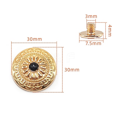 Alloy Decorative Buttons PW-WG1200D-08-1