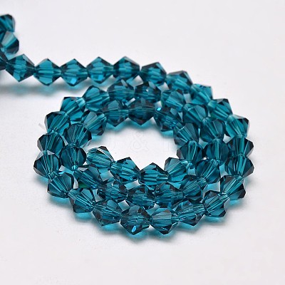 Imitate Austrian Crystal Bicone Glass Beads Strands GLAA-F029-3x3mm-01-1