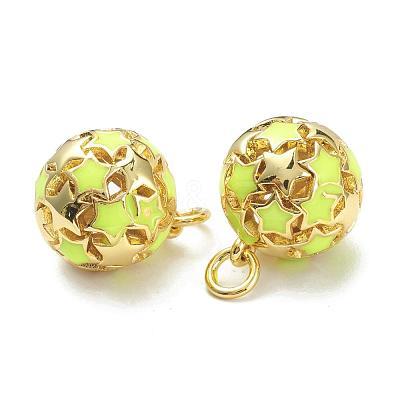 Brass Enamel Charms KK-A153-02G-J-1