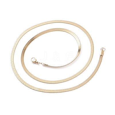 PVD Vacuum Plating 304 Stainless Steel Snake Chains Necklaces NJEW-O058-30G-1