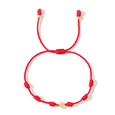 Adjustable Brass Bead Braided Bead Bracelets GN5772-1-1