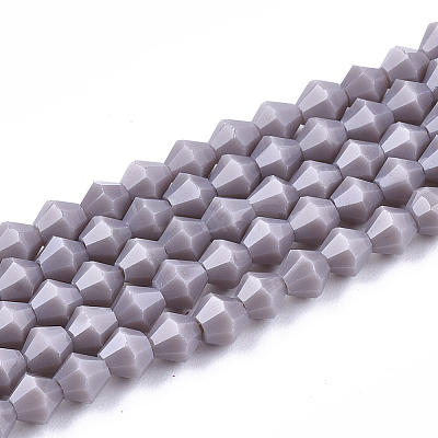 Opaque Solid Color Glass Beads Strands LS-GLAA-Q080-4mm-B01-1