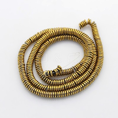 Electroplate Non-magnetic Synthetic Hematite Beads Strands G-J216F-06-1