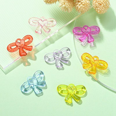 Transparent Acrylic Pendants TACR-YW0001-81-1