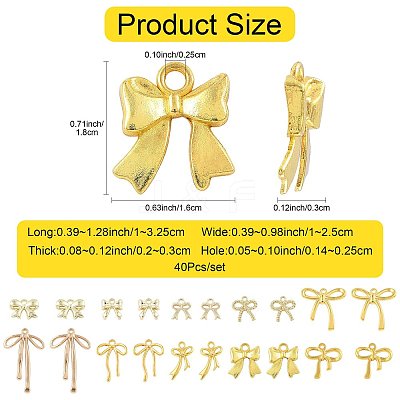 40Pcs 10 Styles Alloy Pendants PALLOY-FS0004-89-1