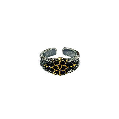 Retro Brass Cuff Open Rings for Men WG9D0D0-02-1
