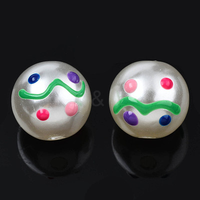 ABS Plastic Imitation Pearl Beads KY-N015-95-1