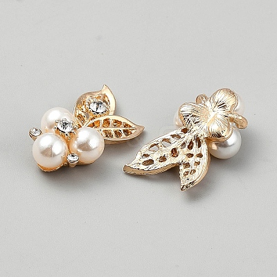 Alloy & Plastic Pearl & Rhinestone Cabochons FIND-WH0126-667-1