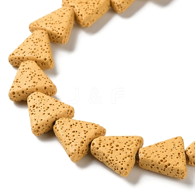 Triangle Dyed Natural Lava Rock Beads Strands G-O126-04A-08-1