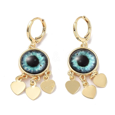 Golden Brass Heart Chandelier Earrings EJEW-L269-048G-01-1