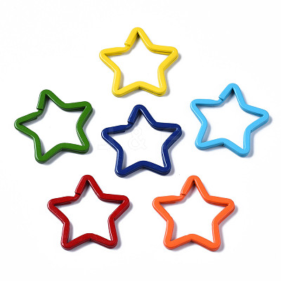 Spray Painted Iron Key Snap Hook Clasps for Keychains KEYC-S255-002-1