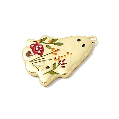 Brass Enamel Pendants KK-L258-09B-1