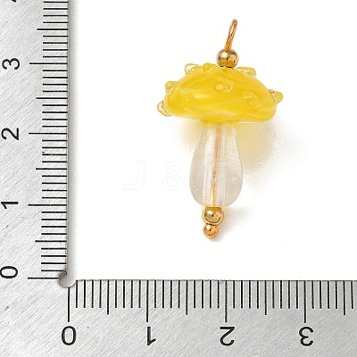304 Stainless Steel with Handmade Bumpy Lampwork Pendants LA-CBA4231-01B-G-1