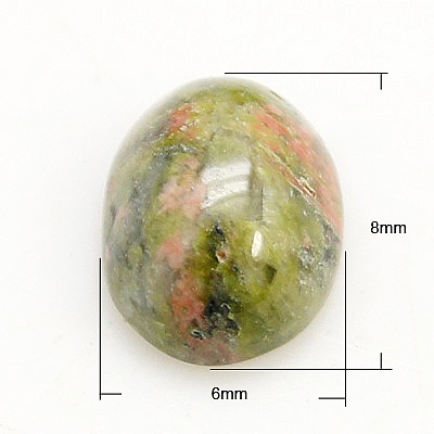 Natural & Synthetic Mixed Gemstone Cabochons G-H1596-8x6x3mm-M-1