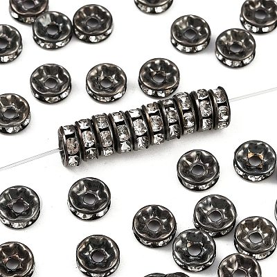 Iron Grade A Crystal Rhinestone Spacer Beads RB-A010-8MM-B-1