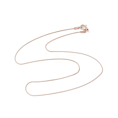Ion Plating(IP) 304 Stainless Steel Serpentine Chain Necklace for Men Women NJEW-G076-01B-RG-1