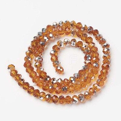 Electroplate Transparent Glass Beads Strands EGLA-A034-T10mm-M12-1