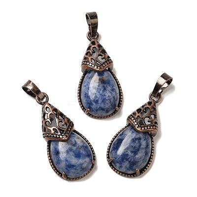 Natural Blue Spot Jasper Pendants G-H065-01R-15-1