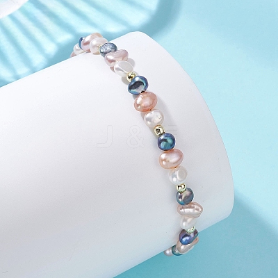 Natural Cultured Freshwater Pearl Beads Bracelets for Women BJEW-JB13773-1