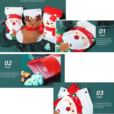 Christmas Theme Boots Plastic Gift Bags ABAG-G008-01A-1