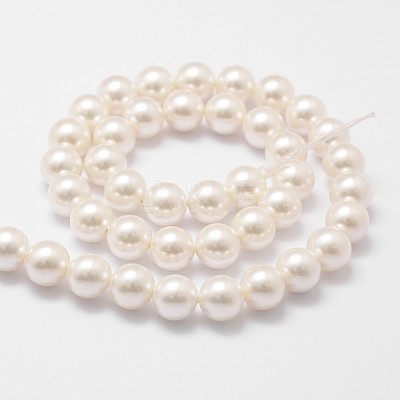 Shell Pearl Bead Strands X-BSHE-L026-03-8mm-1