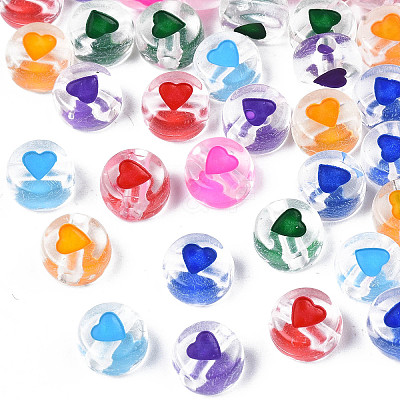 Transparent Acrylic Enamel Beads MACR-N008-60-1
