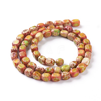 Natural Regalite/Imperial Jasper/Sea Sediment Jasper Beads Strands G-Z008-01C-1