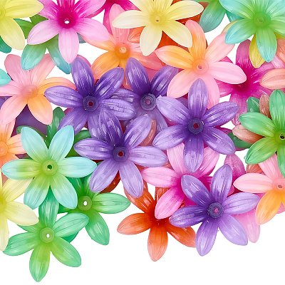 60Pcs Opaque Acrylic Beads OACR-SC0002-81-1