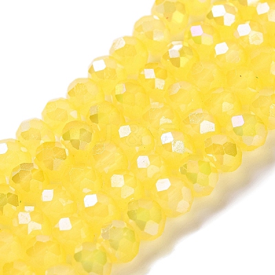 Baking Electroplate Glass Beads Strands DGLA-A039-J10mm-B23-1