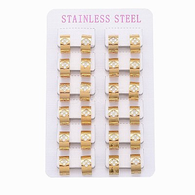304 Stainless Steel Huggie Hoop Earrings LS-EJEW-L252-022G-1