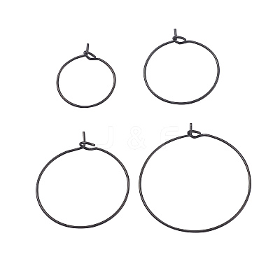 24Pcs 4 Size 316L Surgical Stainless Steel Hoop Earring Findings X1-STAS-ZZ0001-03EB-1