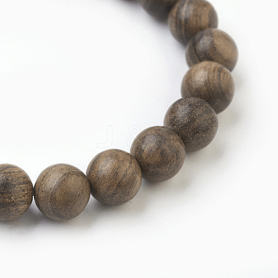 Natural Dyed Sandalwood Beads Stretch Bracelets BJEW-JB03843-01-1