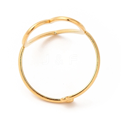 Ion Plating(IP) 201 Stainless Steel Open Cuff Ring X-RJEW-E063-47G-1