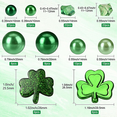 86Pcs 3 Styles Plastic Imitation Pearl Round No Hole Beads OACR-SP0001-73-1