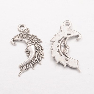 Moon Tibetan Style Alloy Pendants X-AC384-1