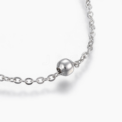 Tarnish Resistant 304 Stainless Steel Anklets AJEW-H013-01P-1