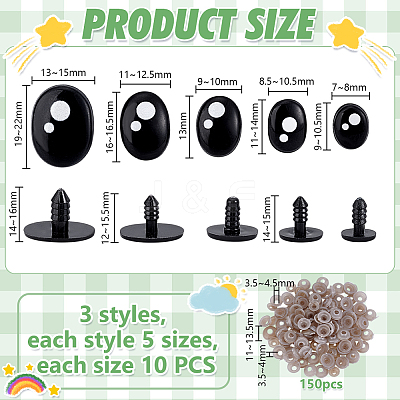 Plastic Craft Doll Safety Eyes DOLL-PH0001-59-1