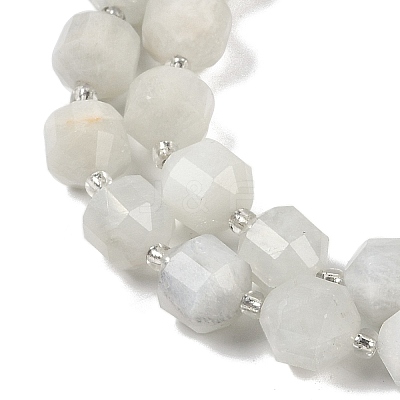 Natural White Moonstone Beads Strands G-O201B-127G-1