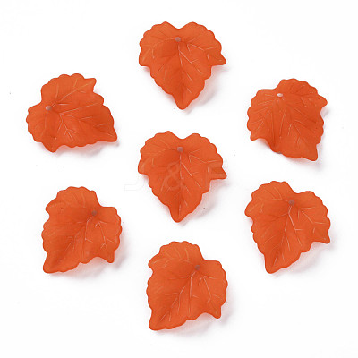 Autumn Theme Transparent Frosted Acrylic Pendants PAF002Y-19-1