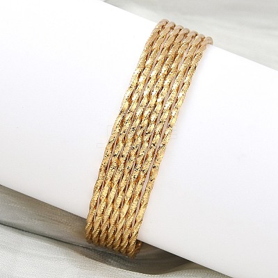 7Pcs 304 Stainless Steel Bangles for Women BJEW-C132-04G-1