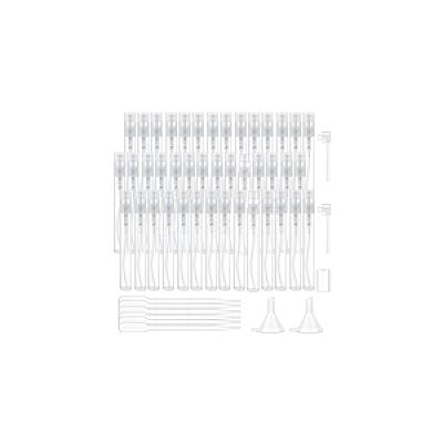 80Pcs Empty Portable Plastic Spray Perfume Bottle with 2Pcs Plastic Pump with 2Pcs Mini Transparent Plastic Funnel Hopper with 6Pcs Disposable Plastic Droppe AJEW-BC0007-50A-1