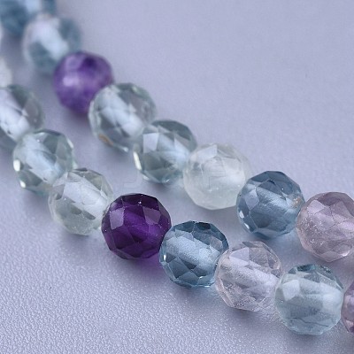 Natural Fluorite Beaded Necklaces NJEW-K114-B-A16-1