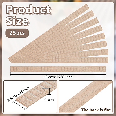 25Pcs Wood Ceiling Molding AJEW-OC0014-96B-1