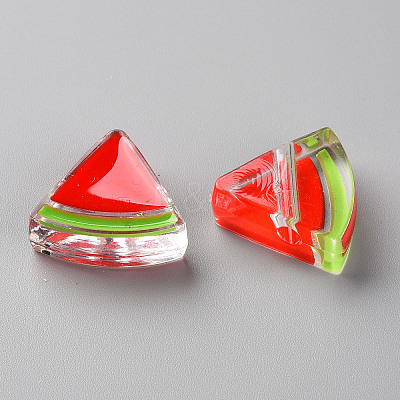 14Pcs 7 Style Transparent Enamel Acrylic Beads TACR-FS0001-18-1