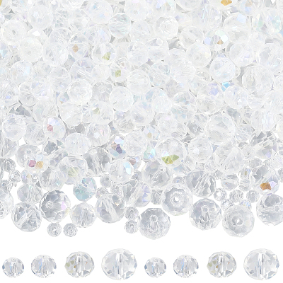 8 Strands 4 Styles Electroplate Glass Beads Strands EGLA-LT0001-06D-1