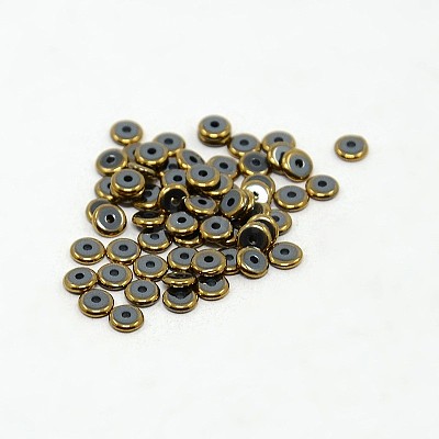Electroplate Non-magnetic Synthetic Hematite Beads Strands G-J216F-06-1