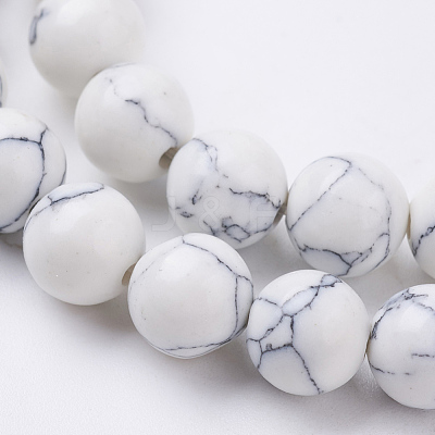 Synthetic Howlite Beads Strands X-G-E110-8mm-5-1