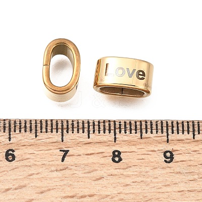 304 Stainless Steel Large Hole Beads STAS-H263-02G-03-1